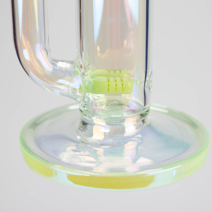 Trippy Glass 17" Holographic Double Inline  Straight Tube Glass Water Pipes