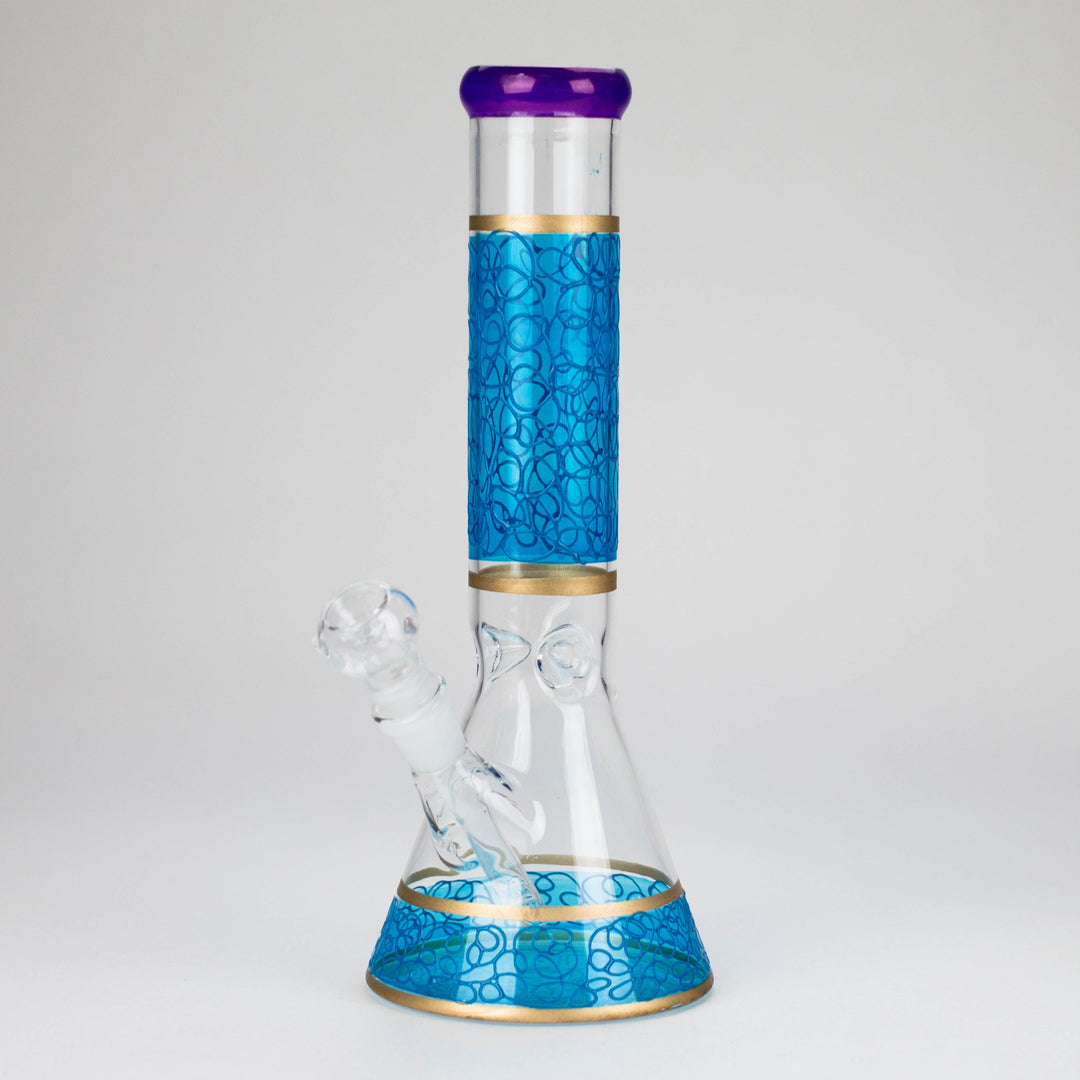 Printed beaker glass water pipes-Assorted 12"