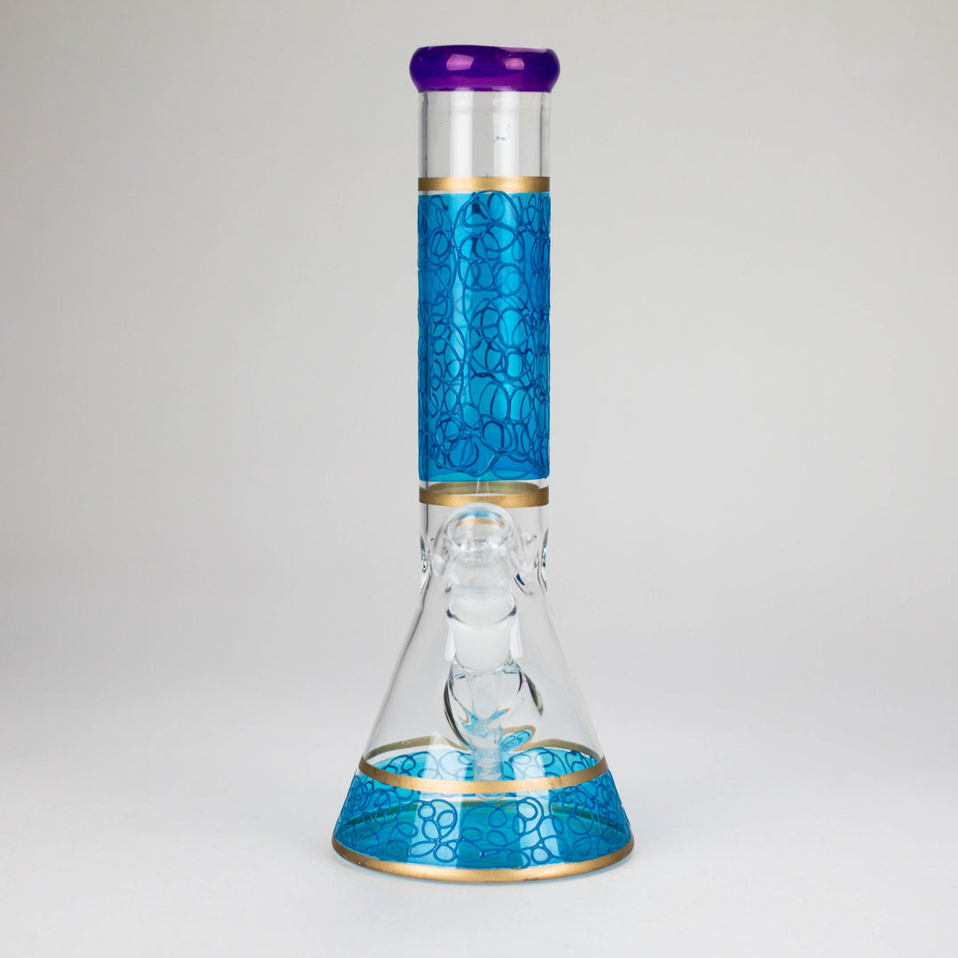 Printed beaker glass water pipes-Assorted 12"