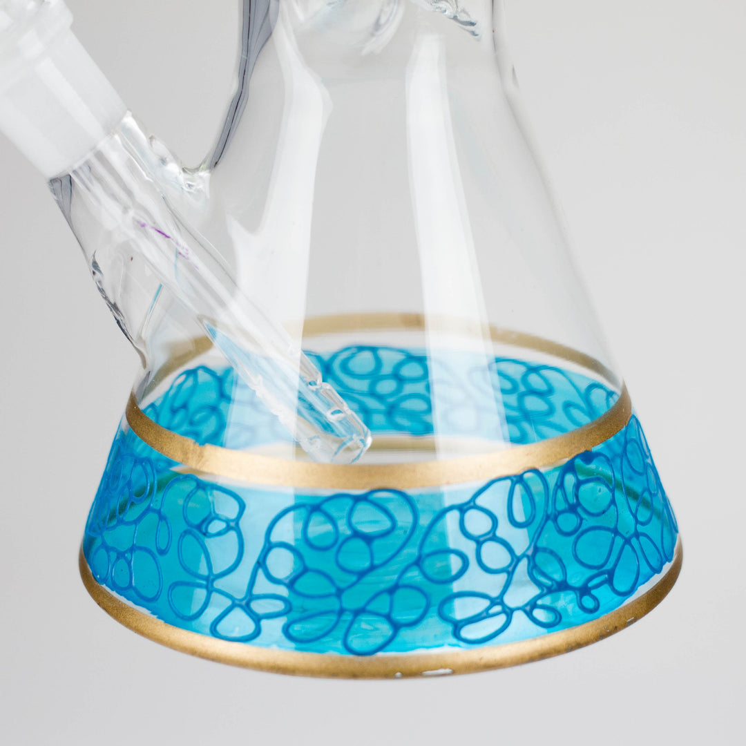 Printed beaker glass water pipes-Assorted 12"
