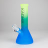 Karma  9" Beaker 3 Toned Frosted Glass Water Pipes