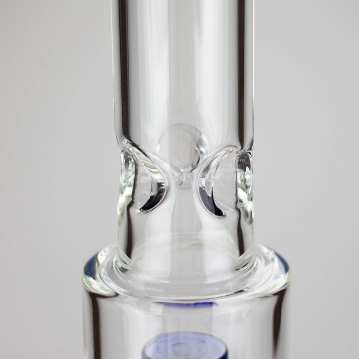 Color accented glass water pipes with Double Perc 15"