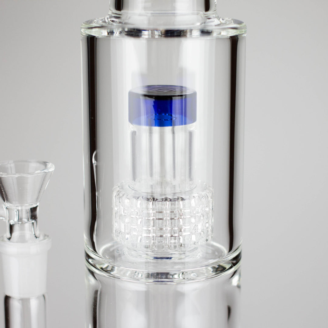 Color accented glass water pipes with Double Perc 15"