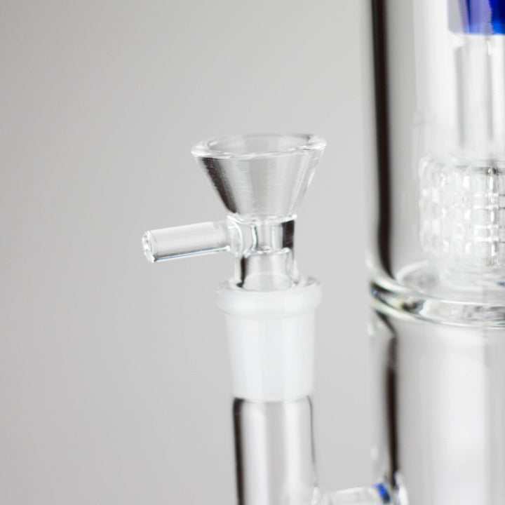 Color accented glass water pipes with Double Perc 15"