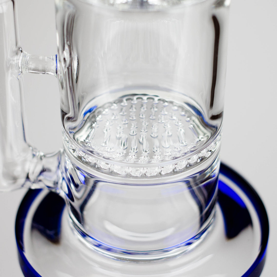 Color accented glass water pipes with Double Perc 15"