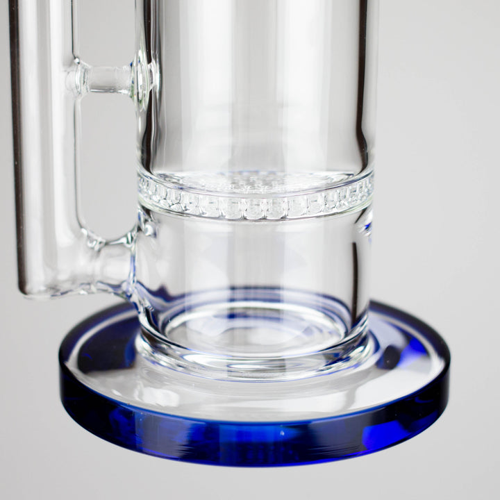 Color accented glass water pipes with Double Perc 15"