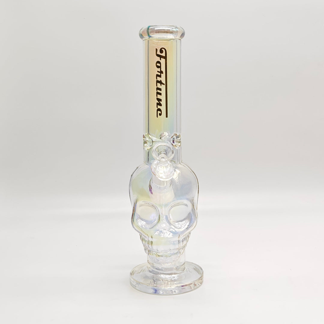 Fortune Electroplated Skull 14" 7mm Glass Pipes