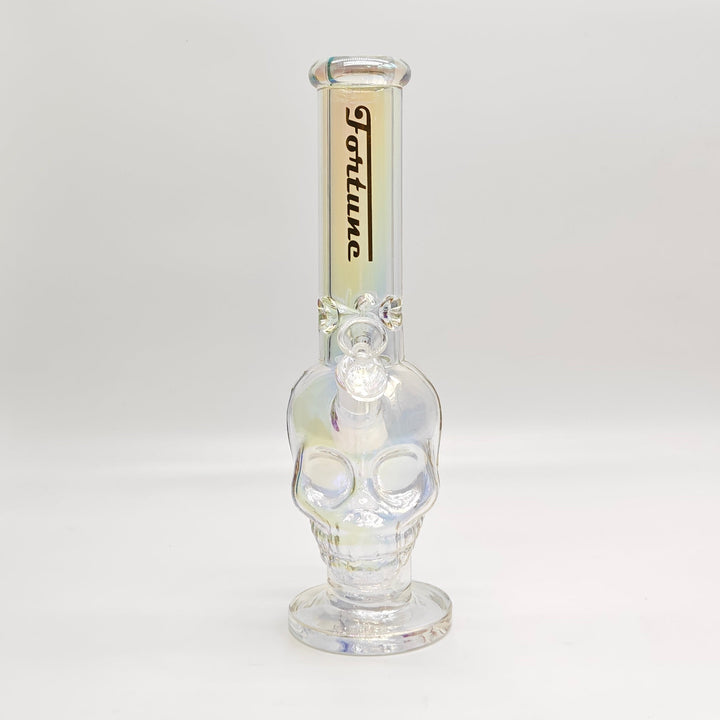 Fortune Electroplated Skull 14" 7mm Glass Pipes