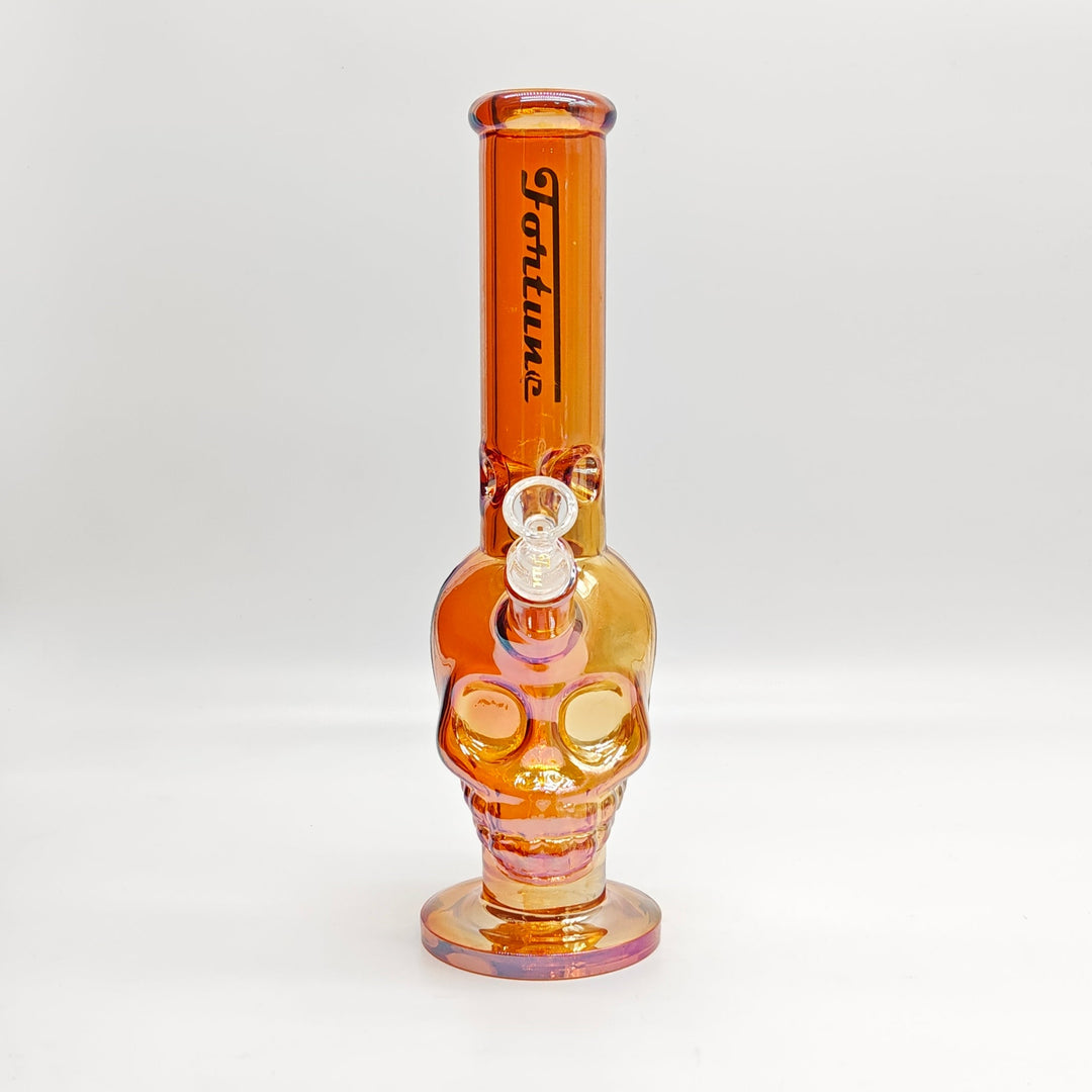 Fortune Electroplated Skull 14" 7mm Glass Pipes
