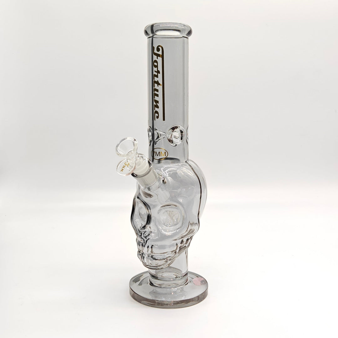 Fortune Electroplated Skull 14" 7mm Glass Pipes