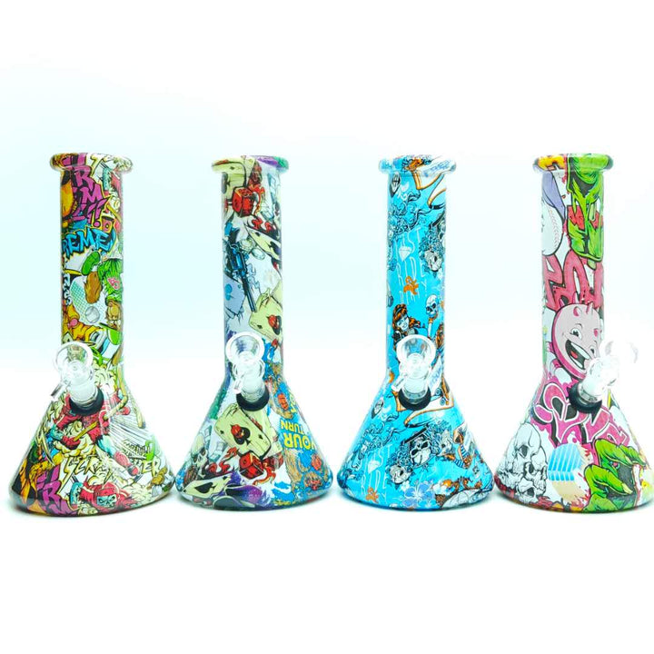 Hydrographic Cartoon Beaker 5mm -Assorted Design 10"