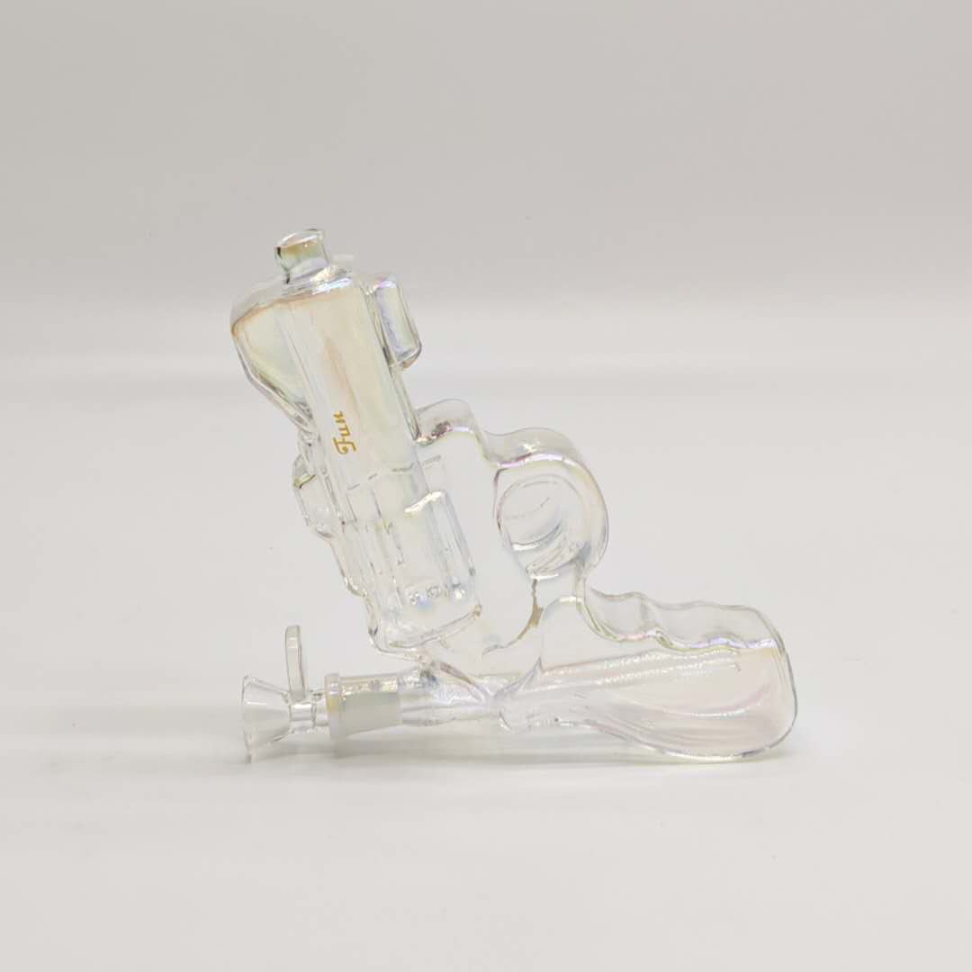 Electroplated 7.5" Pistol Glass Water Pipes
