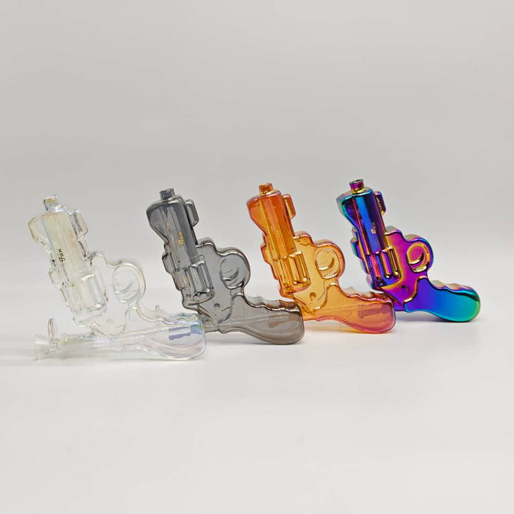 Electroplated 7.5" Pistol Glass Water Pipes