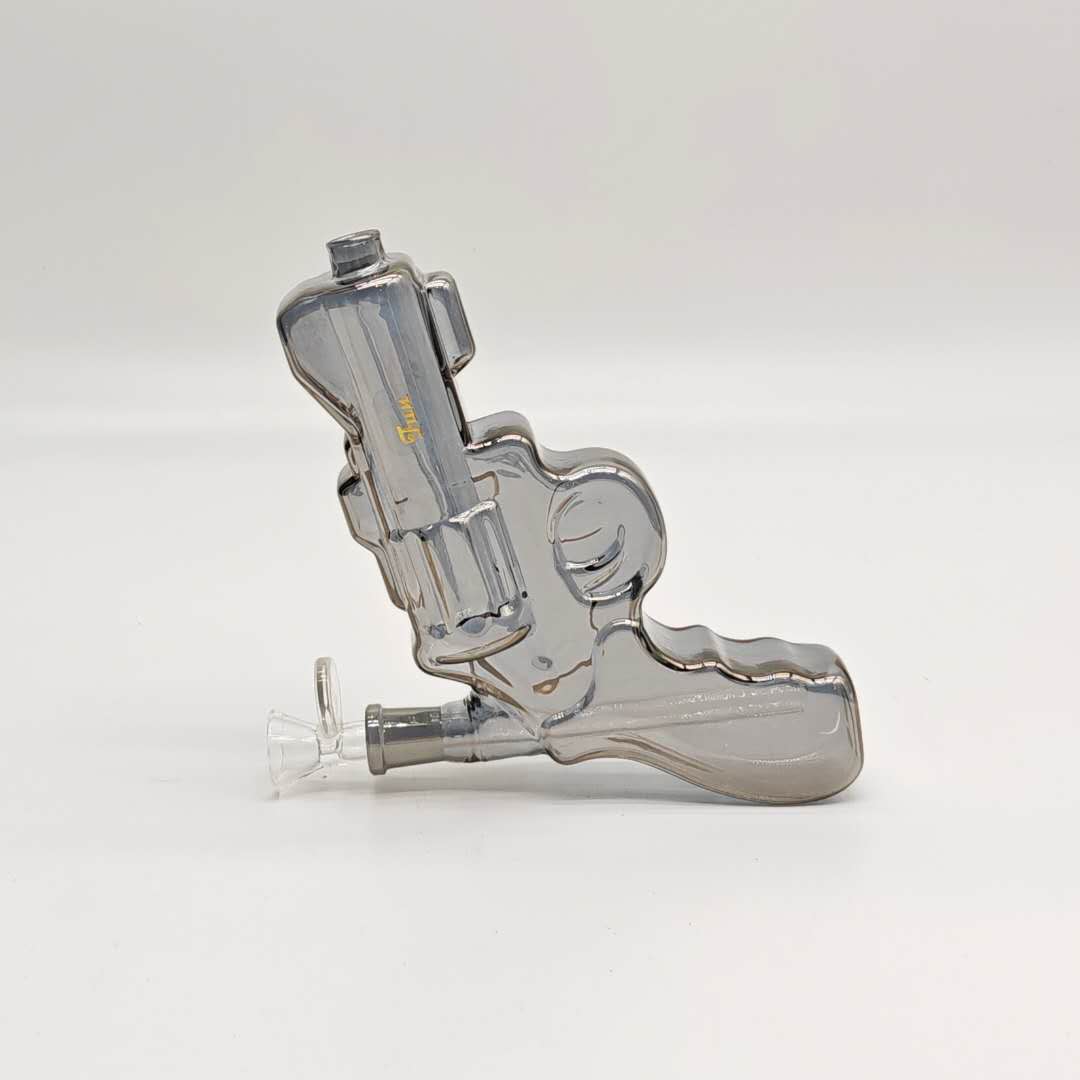 Electroplated 7.5" Pistol Glass Water Pipes