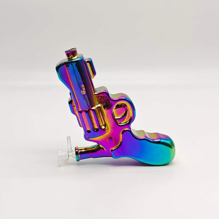 Electroplated 7.5" Pistol Glass Water Pipes