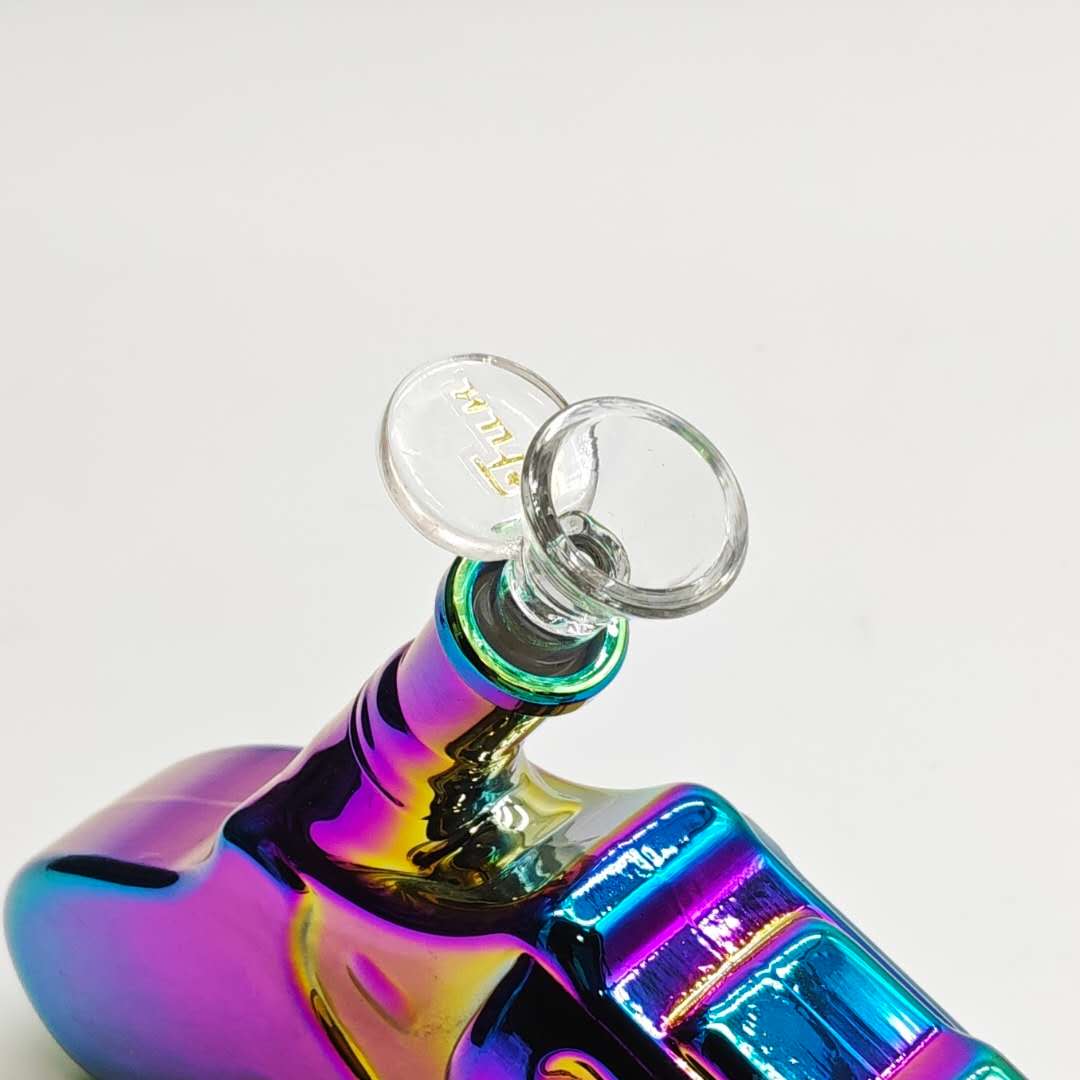 Electroplated 7.5" Pistol Glass Water Pipes