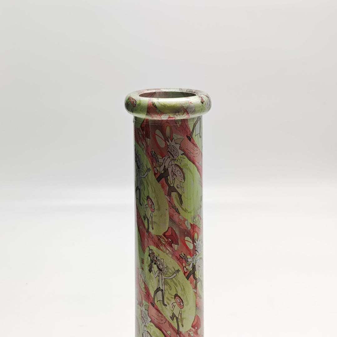 Hydrographic Glass Bong 7mm -Assorted Designs 13"