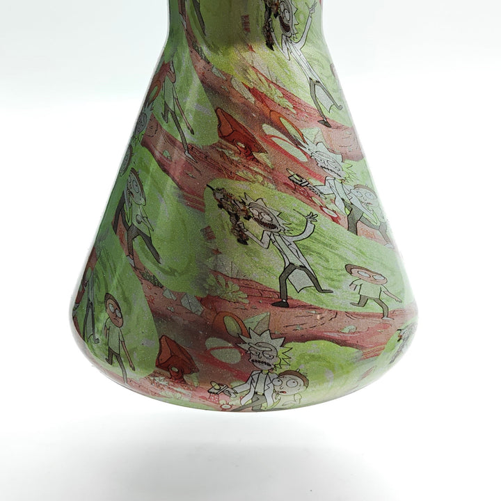 Hydrographic Glass Bong 7mm -Assorted Designs 13"