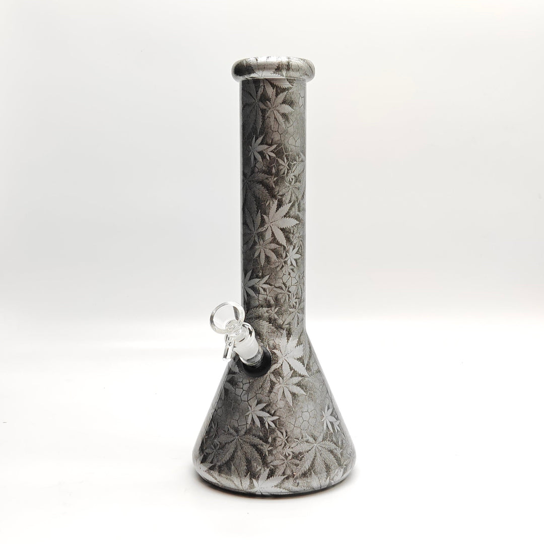 7mm Calavera Hydrographic Glass Water Pipes-Assorted Designs 13"