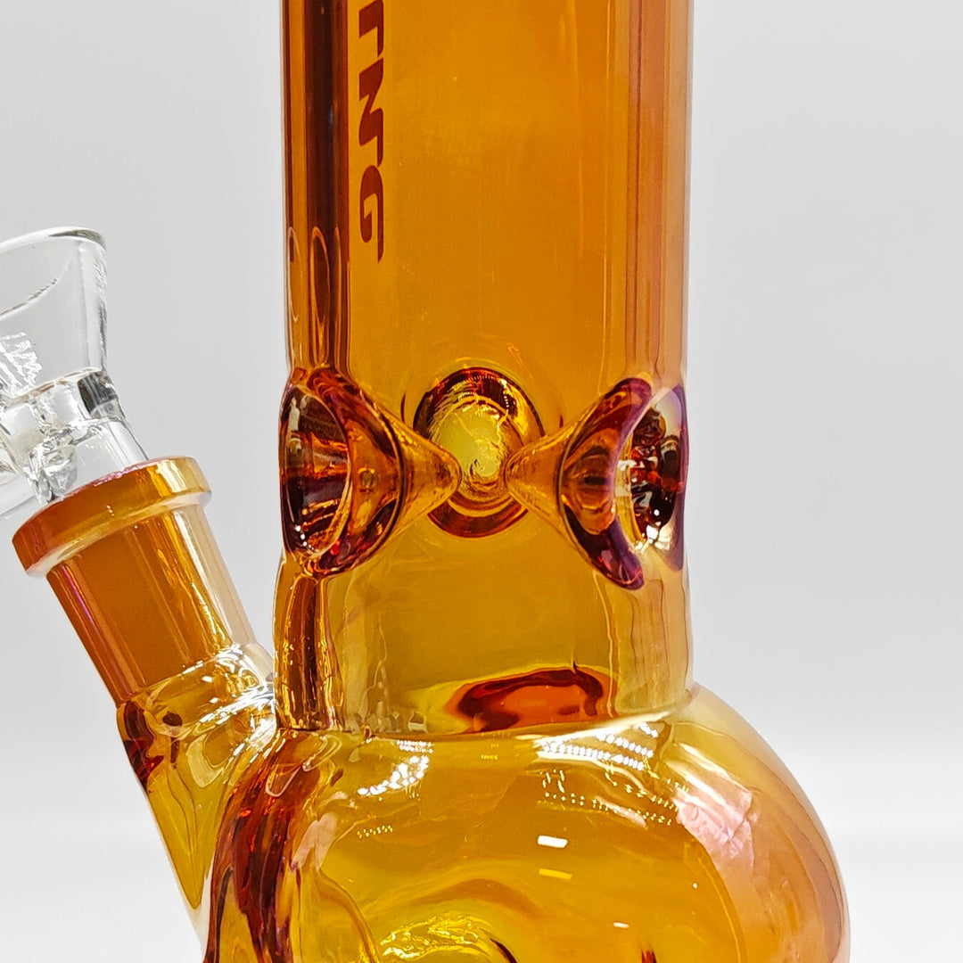 Fortune Electroplated Skull 10" 5mm Glass Water Pipes