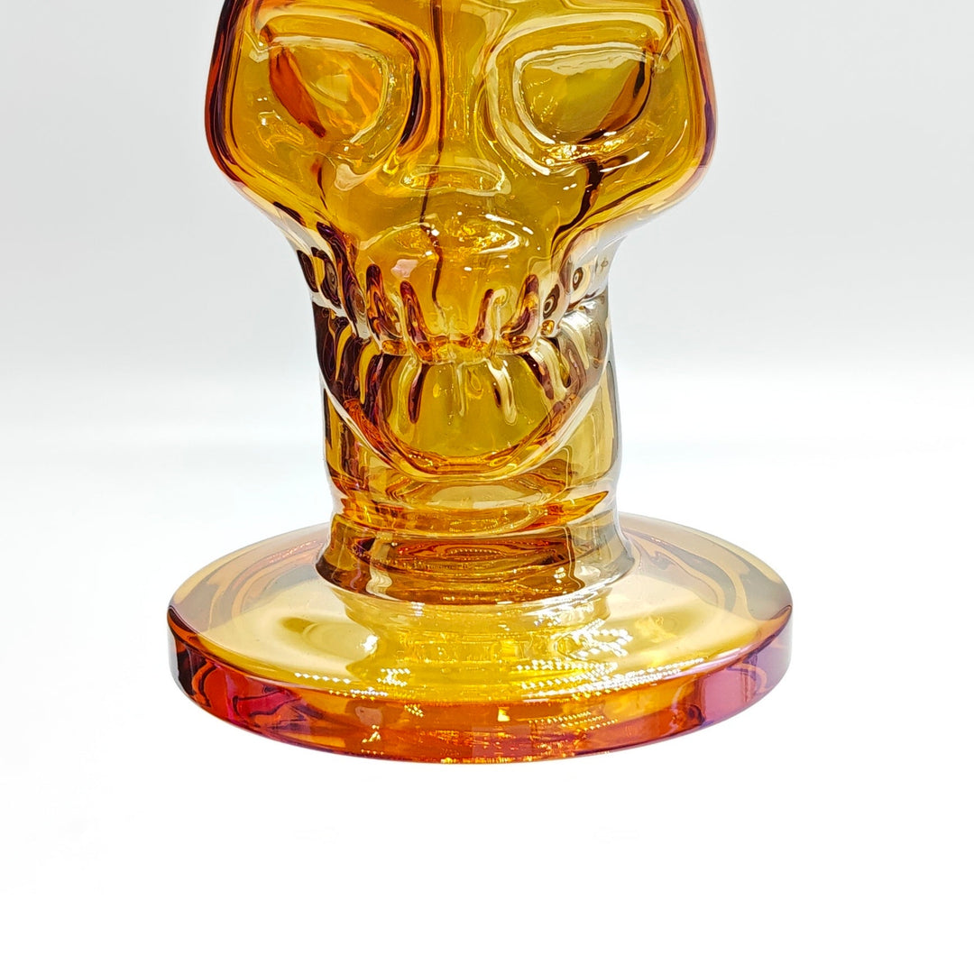 Fortune Electroplated Skull 10" 5mm Glass Water Pipes