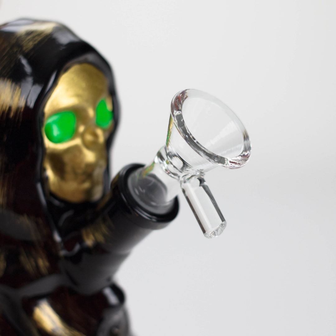 Black Skull Soft Glass Water Pipes 6″