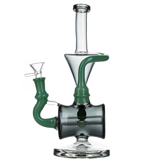 Jade Green Tecycler Glass Water Pipes 11″