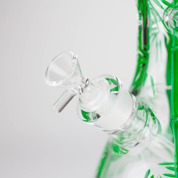 Panda & Bamboo Beaker Glass Water Pipes – 7mm Thick with Ice Pinch 12"