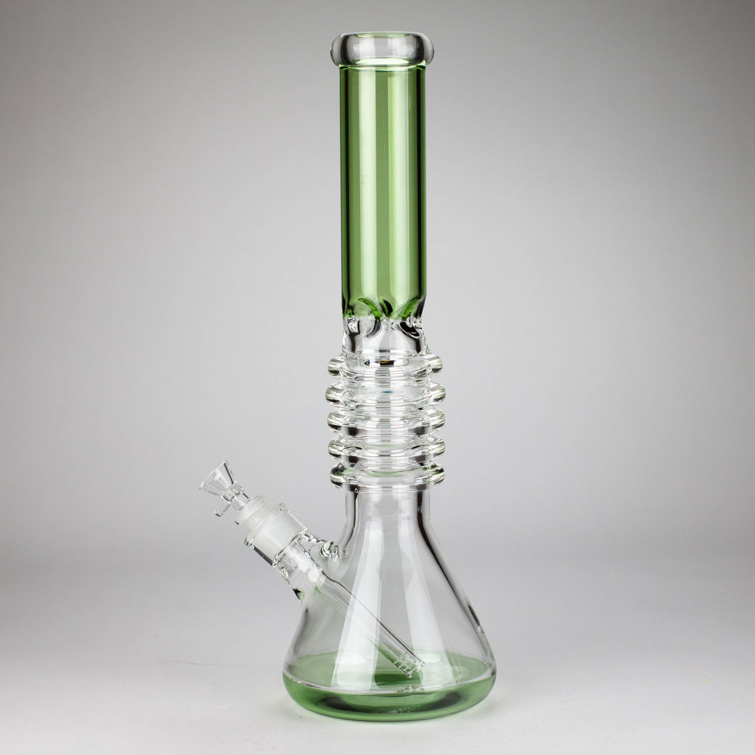 Ring Style Beaker Glass Water Pipes – Spiral Neck Ice Catcher | 14mm Bowl Joint 17"