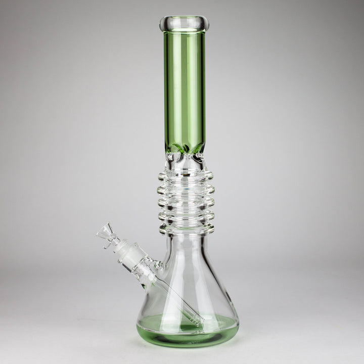 Ring Style Beaker Glass Water Pipes – Spiral Neck Ice Catcher | 14mm Bowl Joint 17"