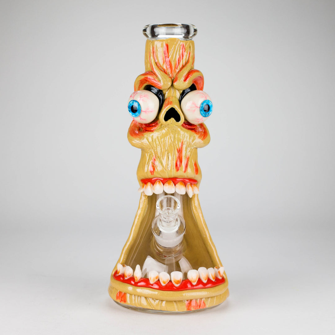 Monster Zombie Face Glass Water Pipes – 9mm Thick 12"