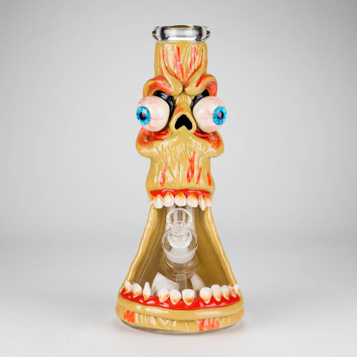 Monster Zombie Face Glass Water Pipes – 9mm Thick 12"