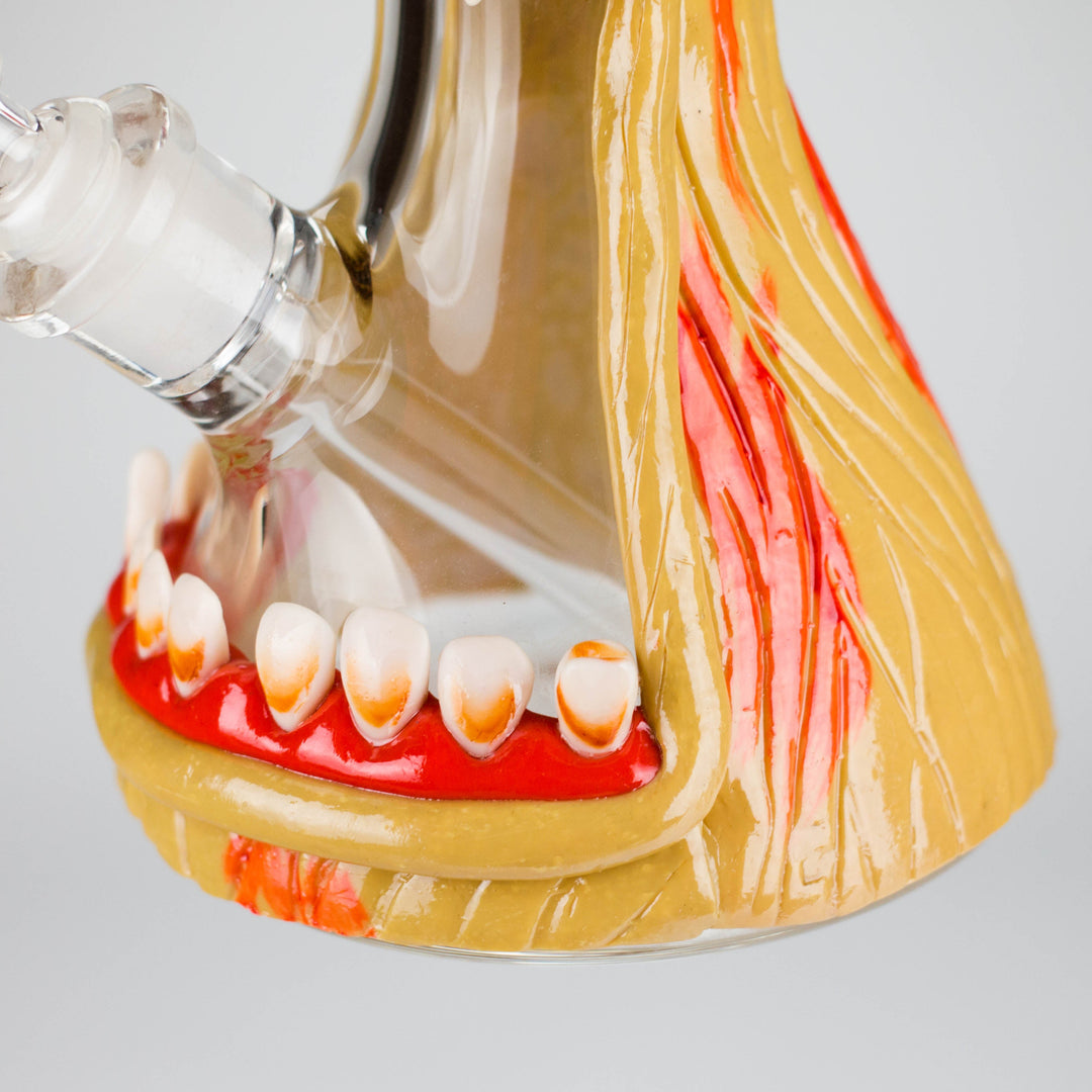 Monster Zombie Face Glass Water Pipes – 9mm Thick 12"