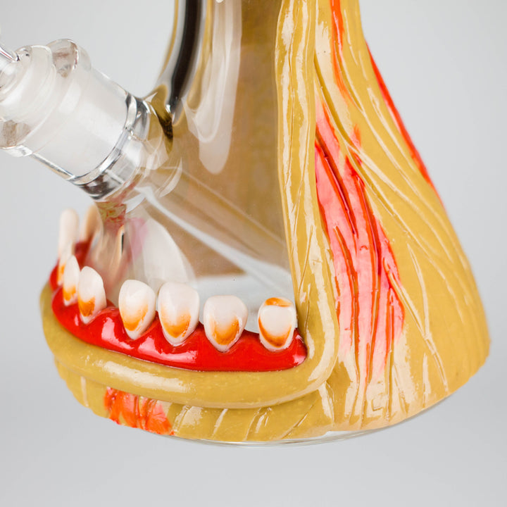 Monster Zombie Face Glass Water Pipes – 9mm Thick 12"