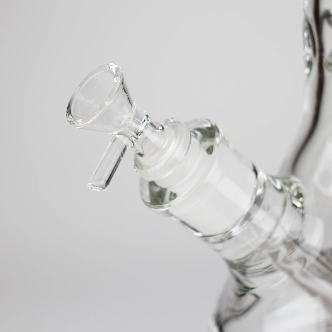 Grid Pattern Beaker Water Pipes – Glow in the Dark 15"