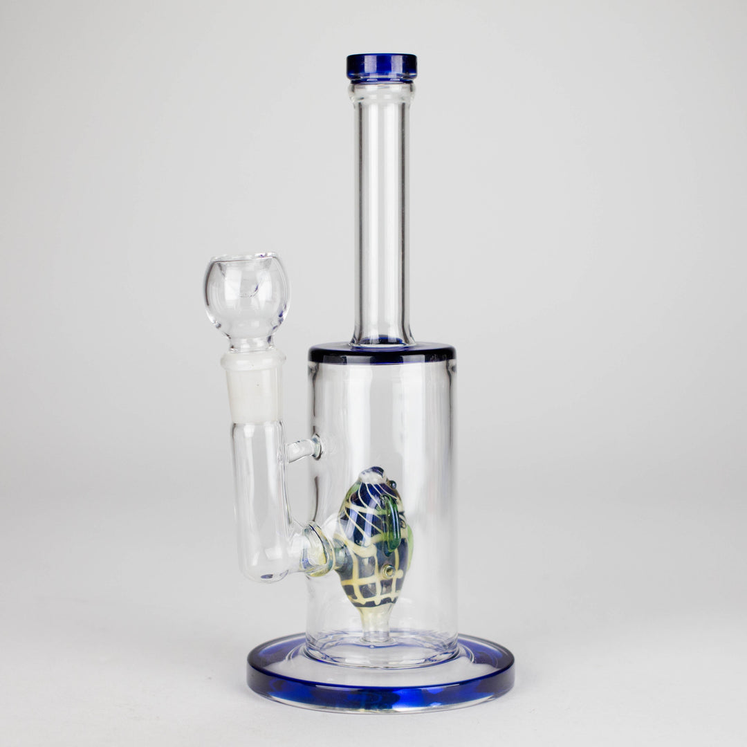 A yellow Psyduck character-shaped silicone water pipe with a clear glass bowl, shown from multiple angles on a white background.