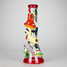 Shroomed Out Glow in the dark Glass Water Pipes 13"