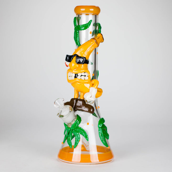 Bananabudz Glow in the dark Glass Water Pipes 13"