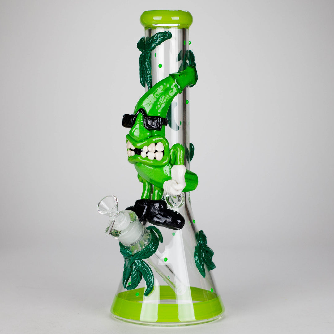Bananabudz Glow in the dark Glass Water Pipes 13"