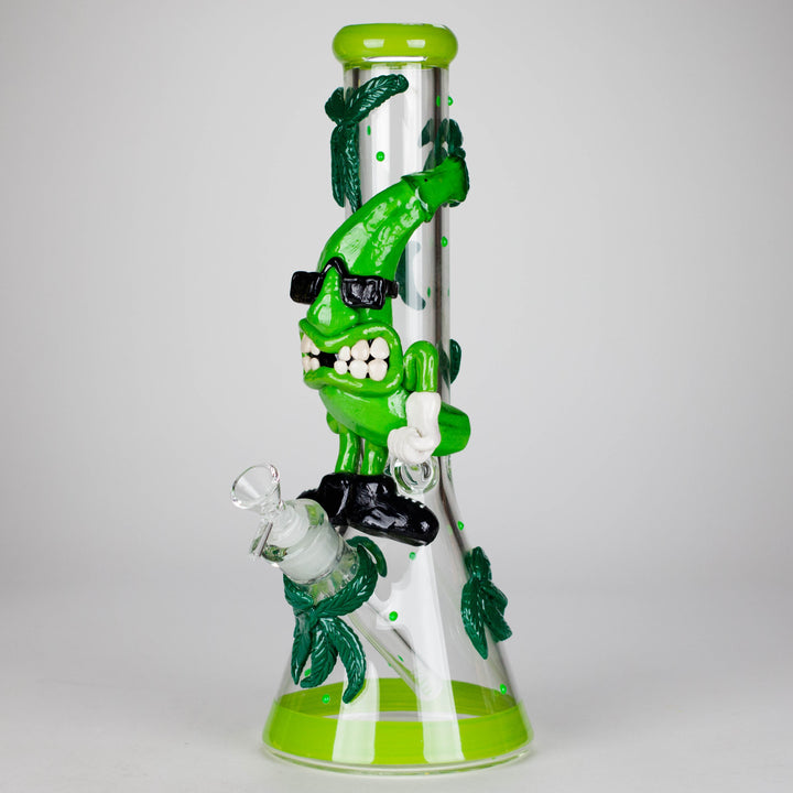 Bananabudz Glow in the dark Glass Water Pipes 13"
