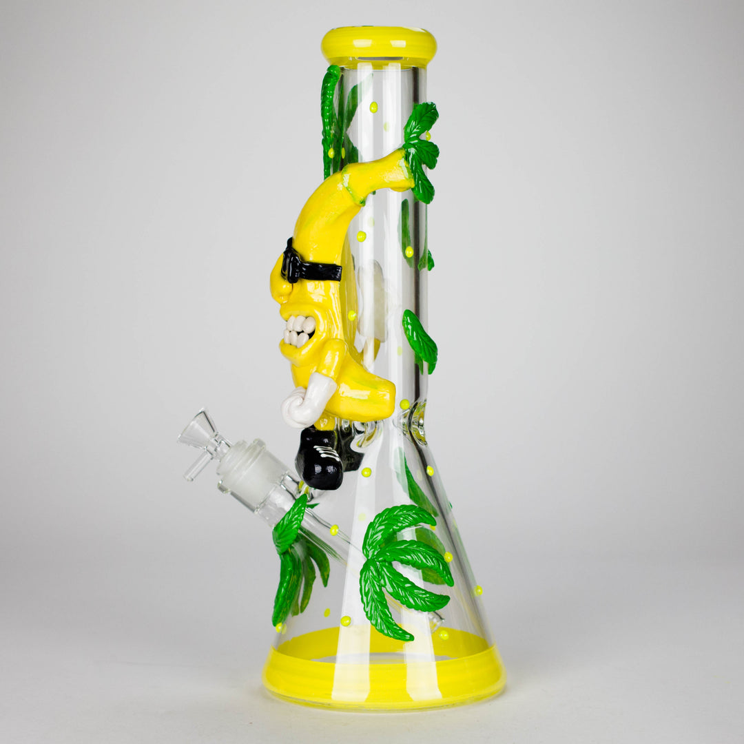 Bananabudz Glow in the dark Glass Water Pipes 13"