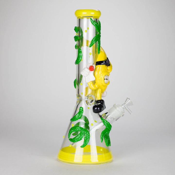 Bananabudz Glow in the dark Glass Water Pipes 13"