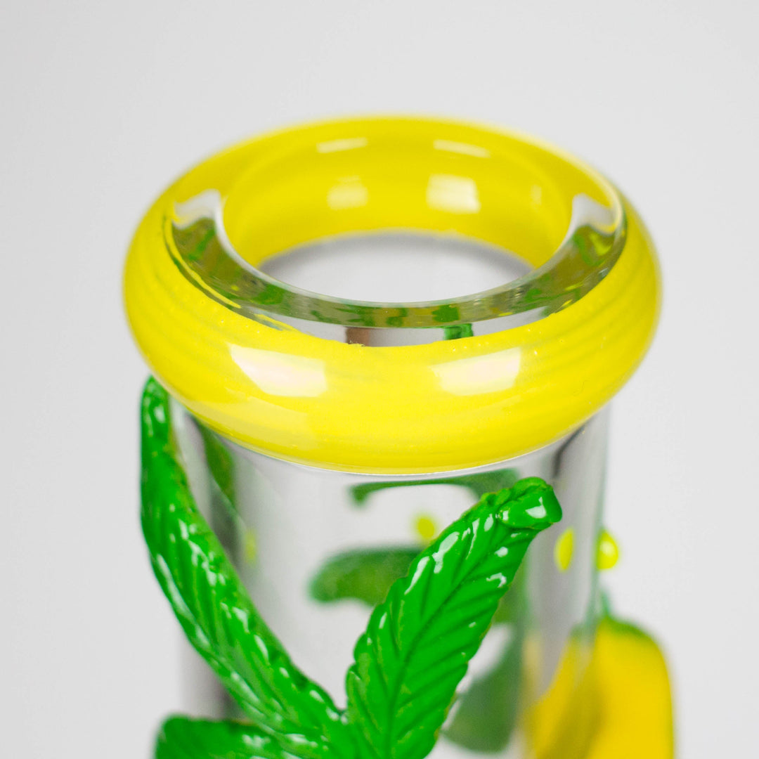 Bananabudz Glow in the dark Glass Water Pipes 13"