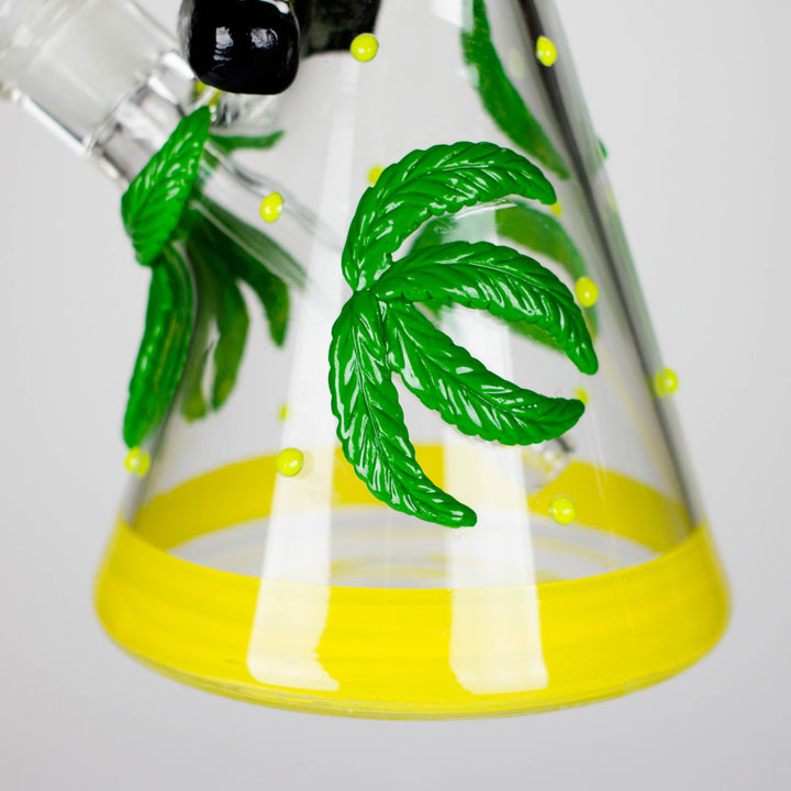 Bananabudz Glow in the dark Glass Water Pipes 13"