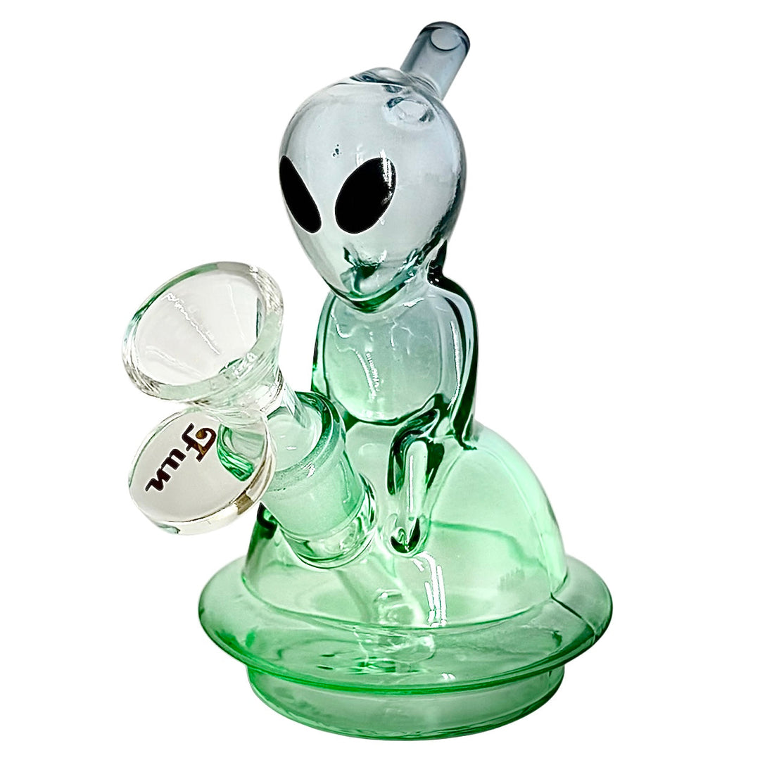 Alien Design Glass Water Pipes – Compact & Stemless 5"