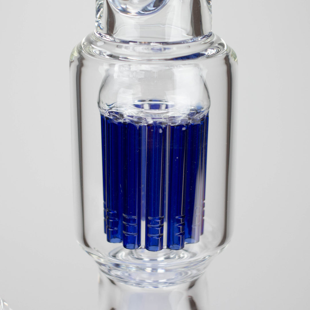 Genie 24" 12-Arm 9mm Colored Bottom Glass Water Pipes