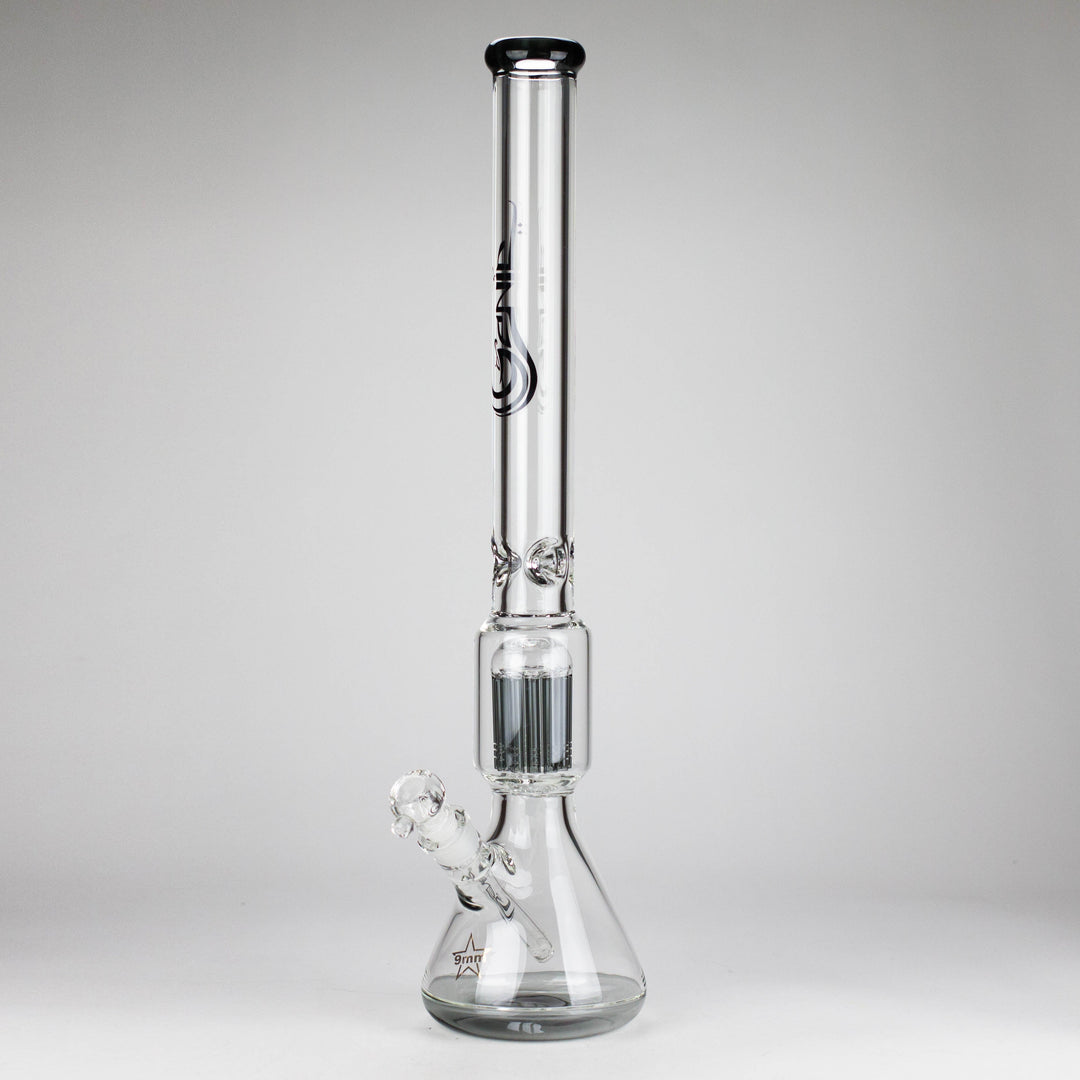 Genie 24" 12-Arm 9mm Colored Bottom Glass Water Pipes
