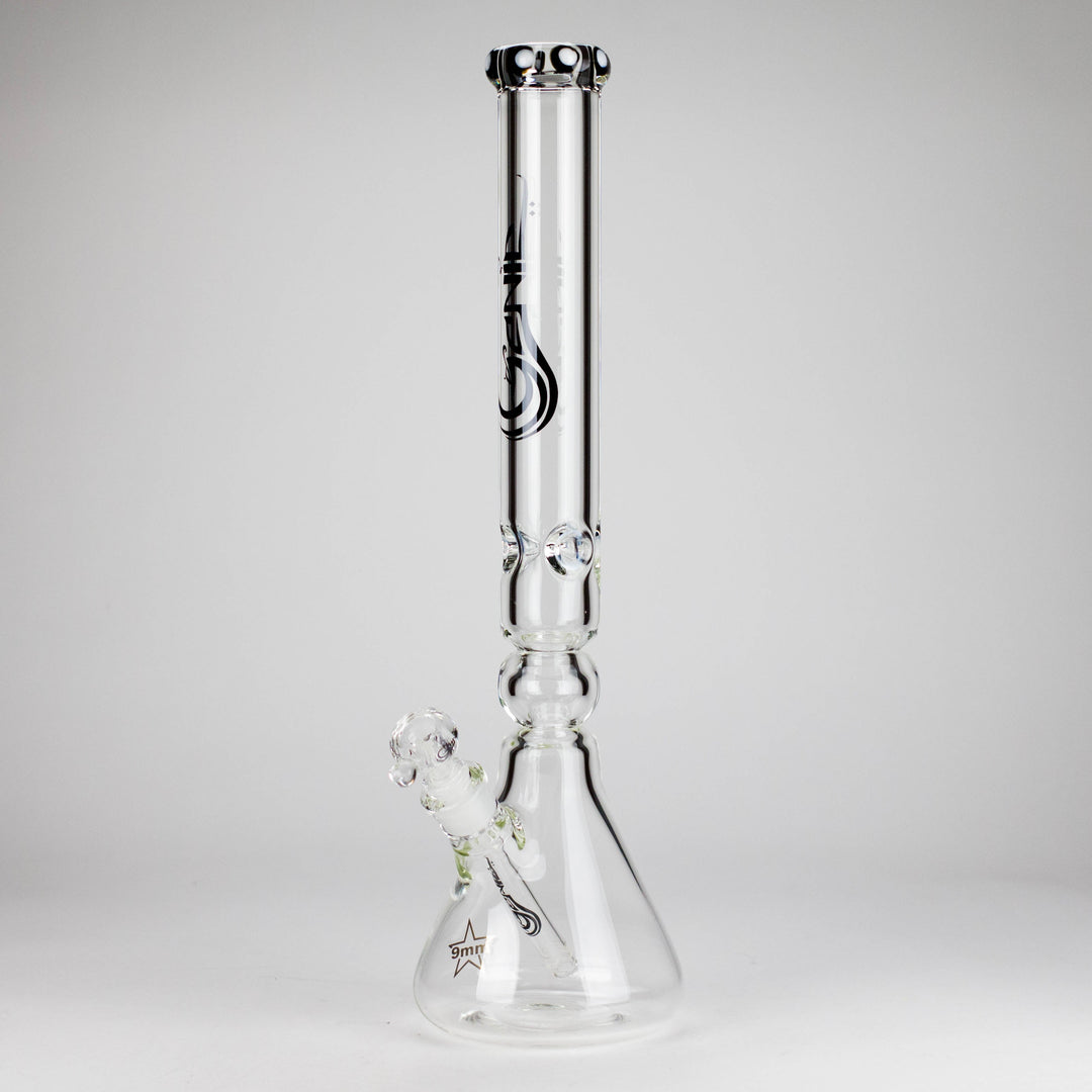 Genie 19.5" 9mm Curved Shaft Glass Beaker Water Pipes
