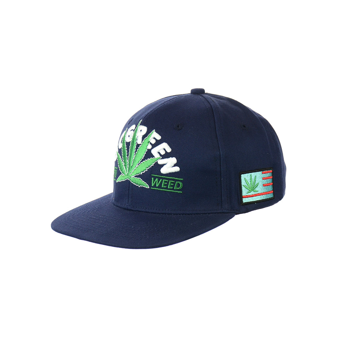 Embroidered Leaf Snapback Hat - Multiple Colors