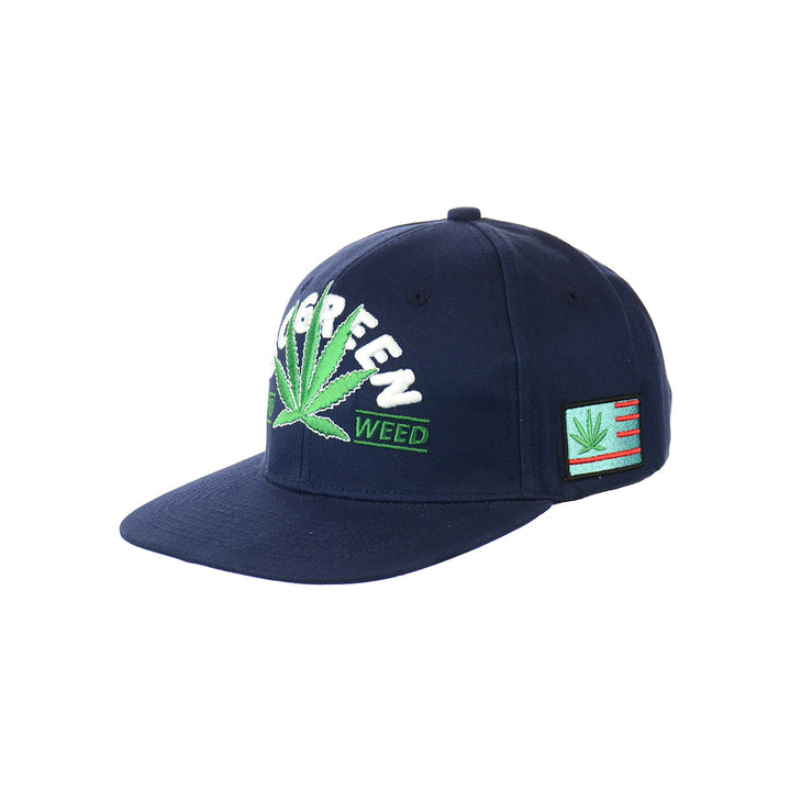 Embroidered Leaf Snapback Hat - Multiple Colors